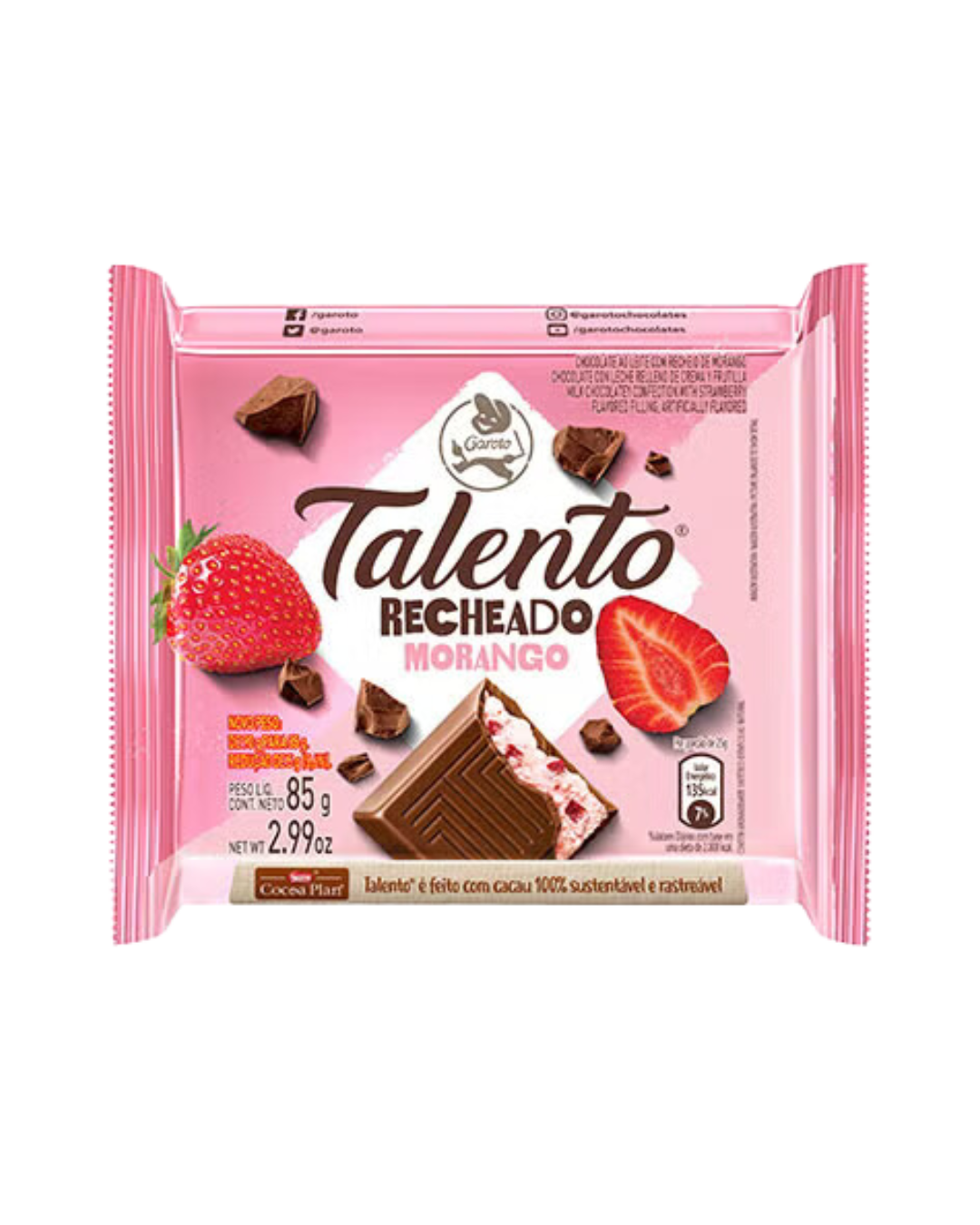 Chocolate Talento recheado 85g